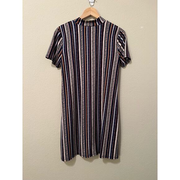 BCBGeneration Women's Striped Mod Mini Dress Boho Retro Size Medium - Picture 3 of 8